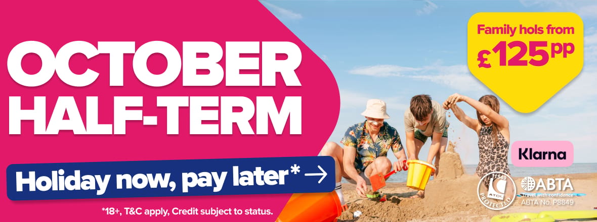 October Half Term with Klarna Homepage Banner - Mobile 25/09/2026