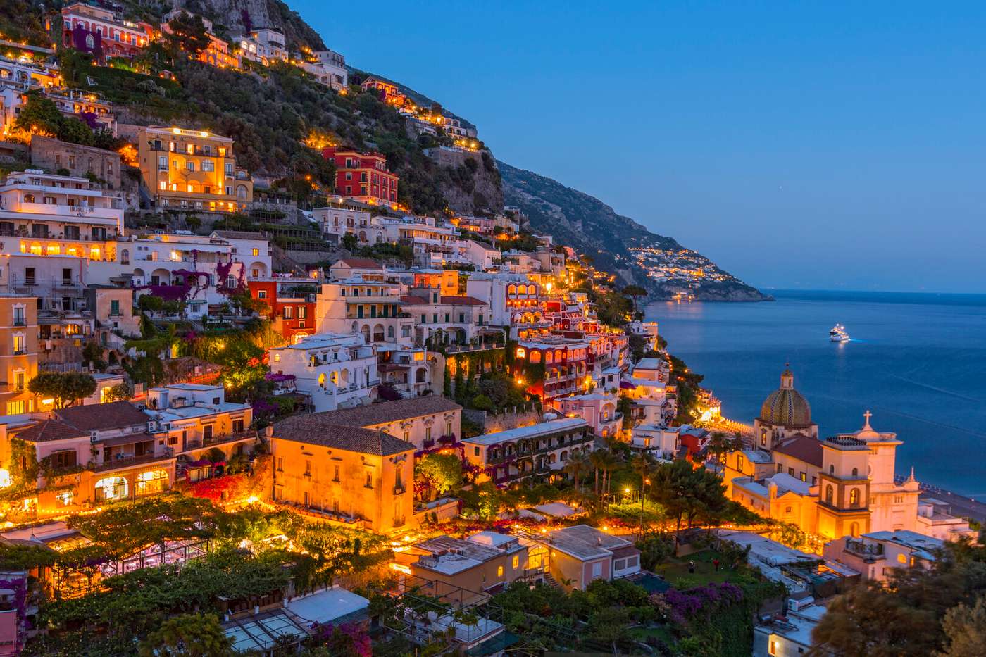 Positano at night