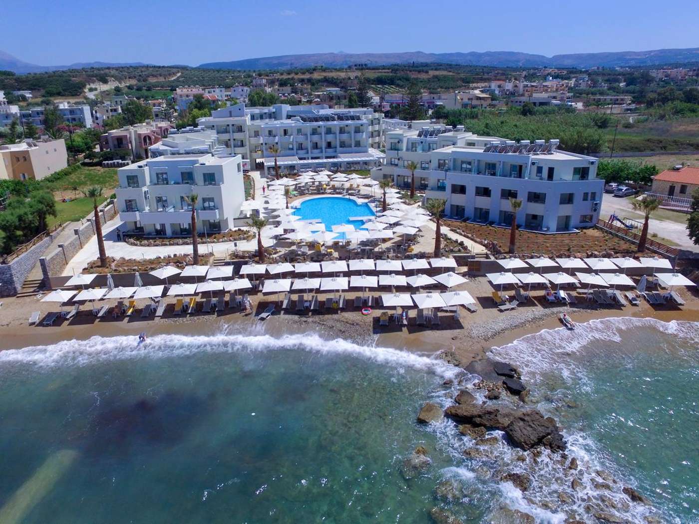 Bomo Rethymno Beach in Crete, Greece