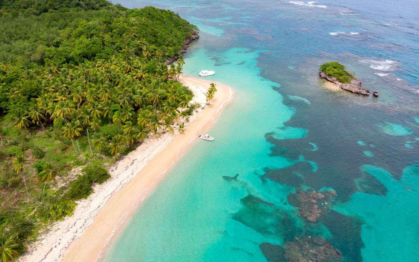 A beach in the resort of Miches, Dominican Republic