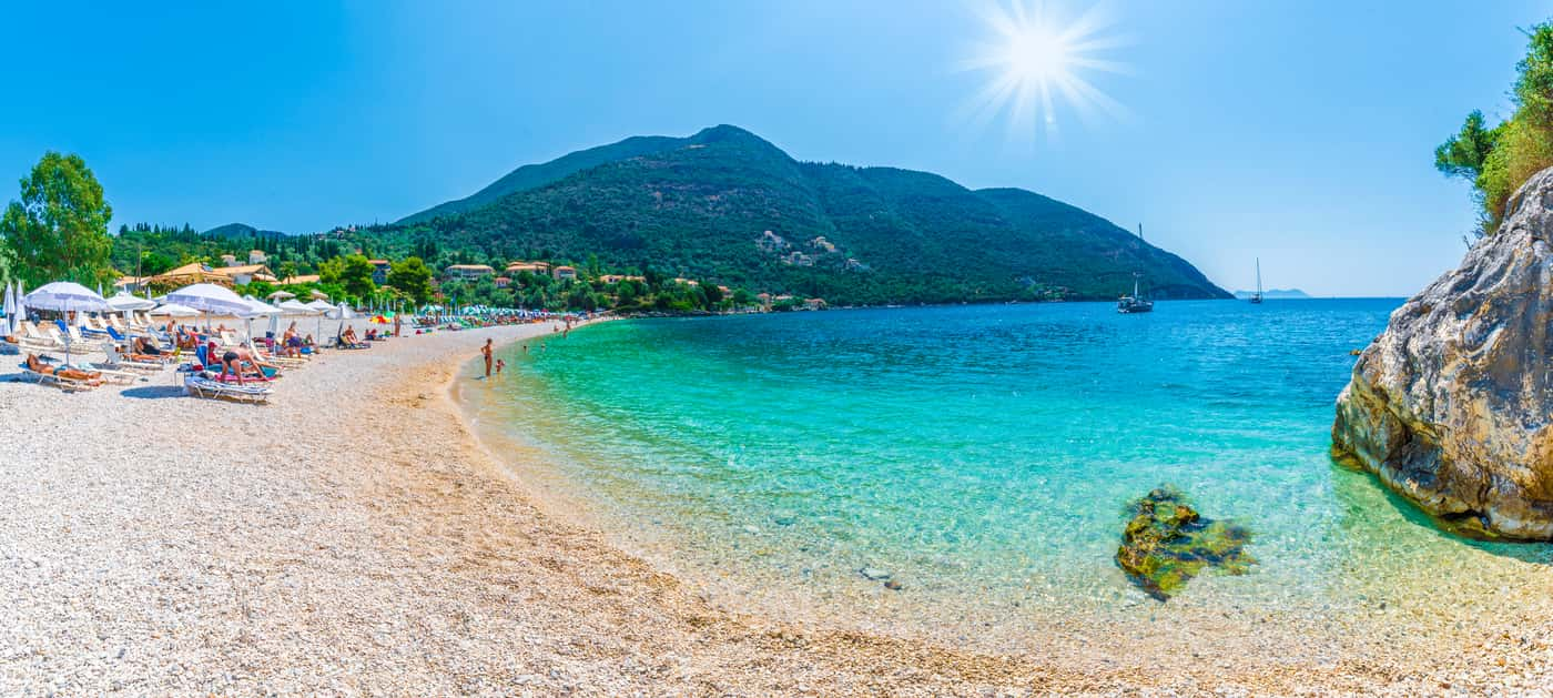 Mikros Gialos beach in Greece