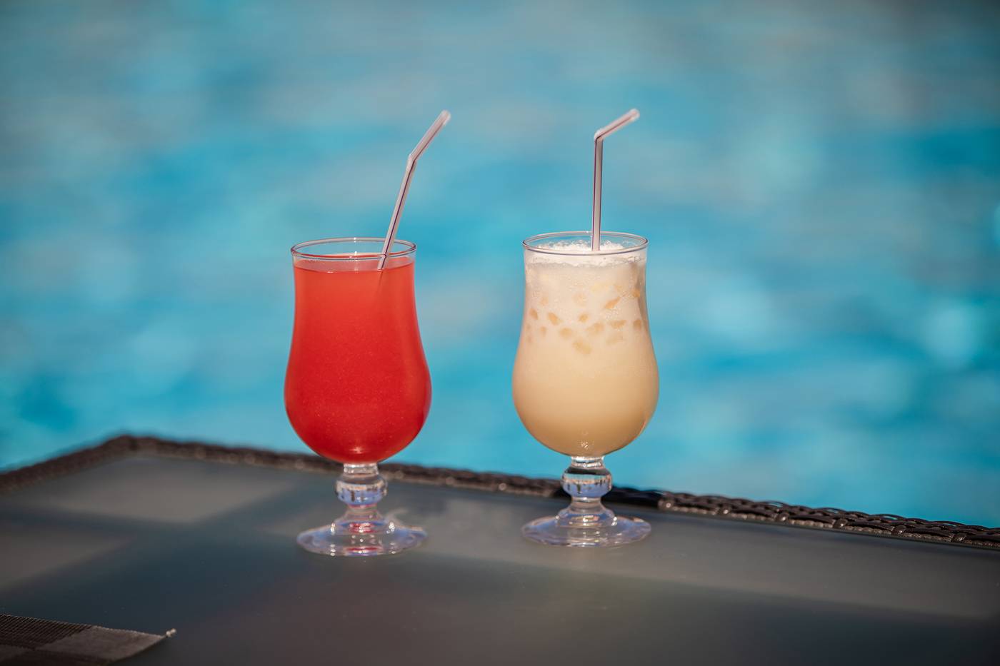 Cocktails by the pool.