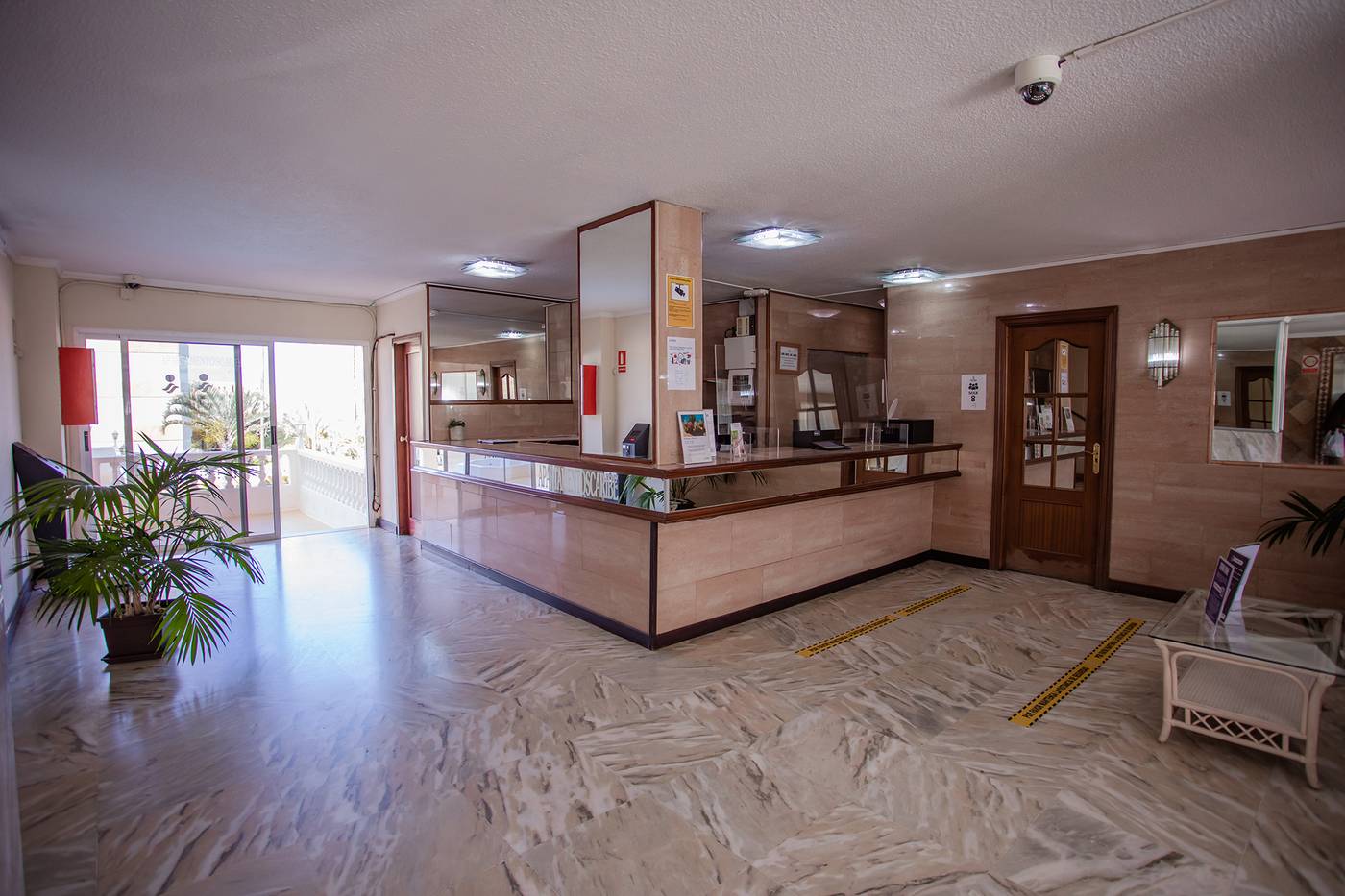 Reception area with front desk.