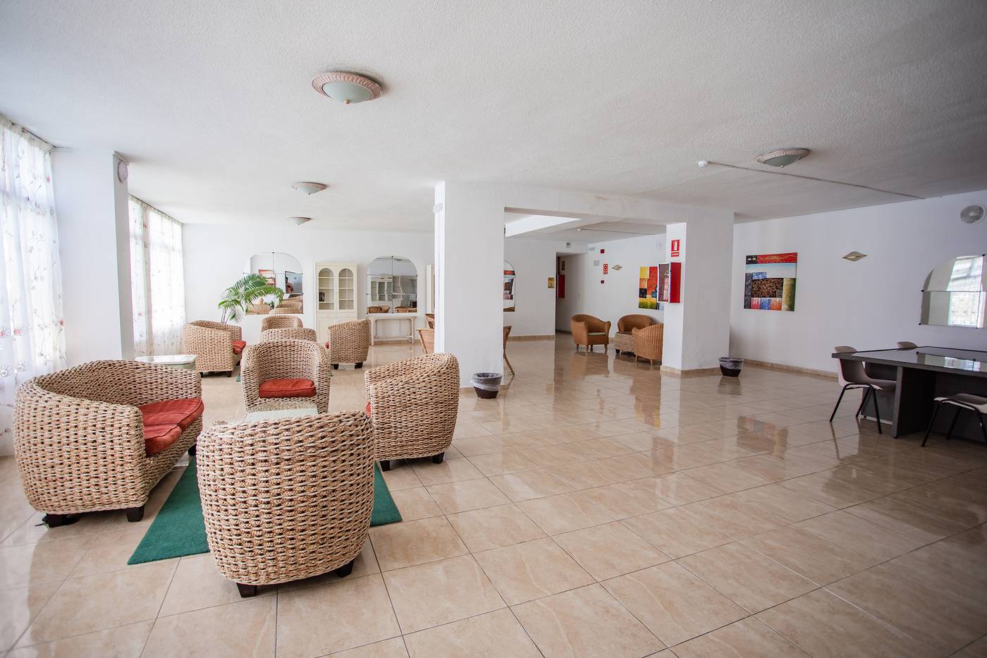 Lobby area with comfortable seating.