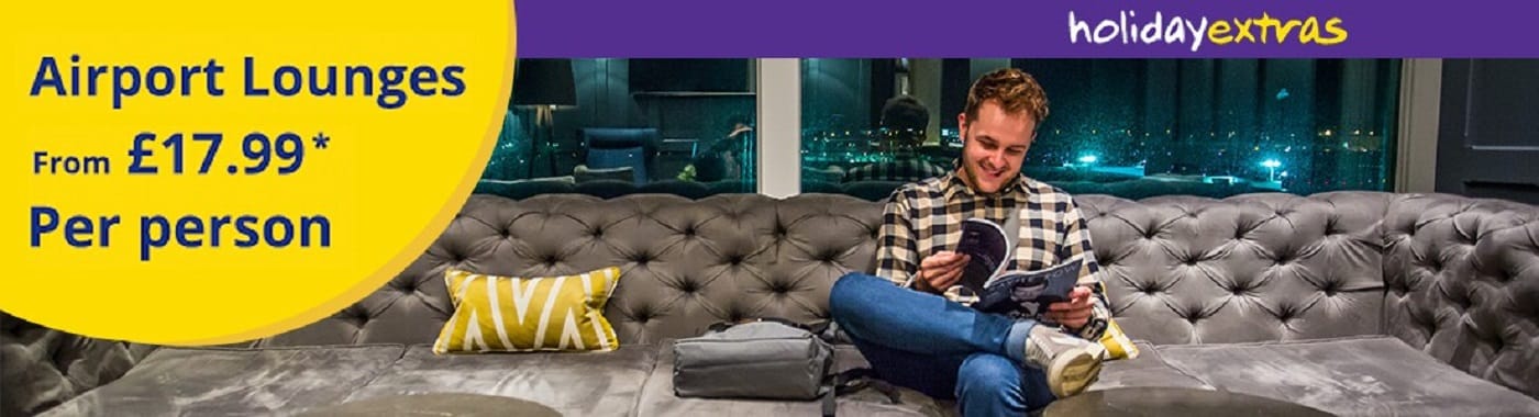 Airport lounges from £17.99 per person