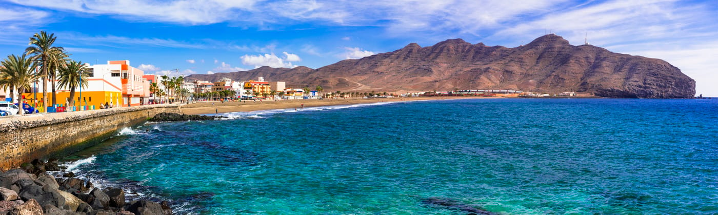 Picturesque traditional coastal villages and towns of Canary islands