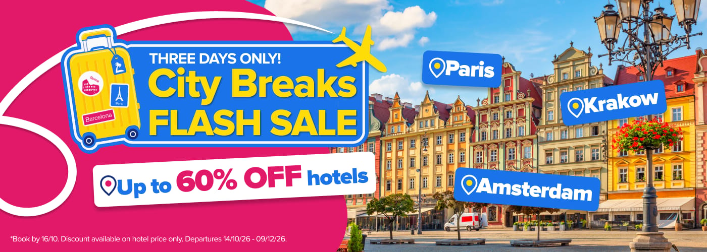 City Breaks Flash Sale Landing Page Banner