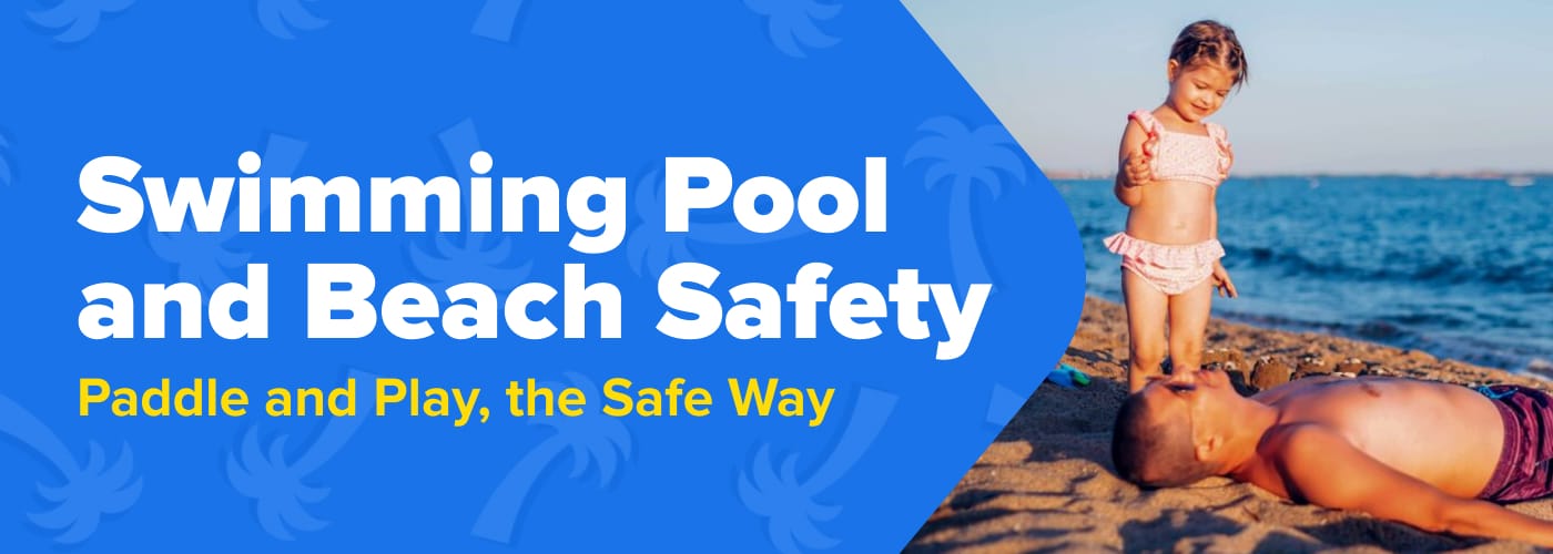 Swimming Pool and Beach Safety Landing Page Banner