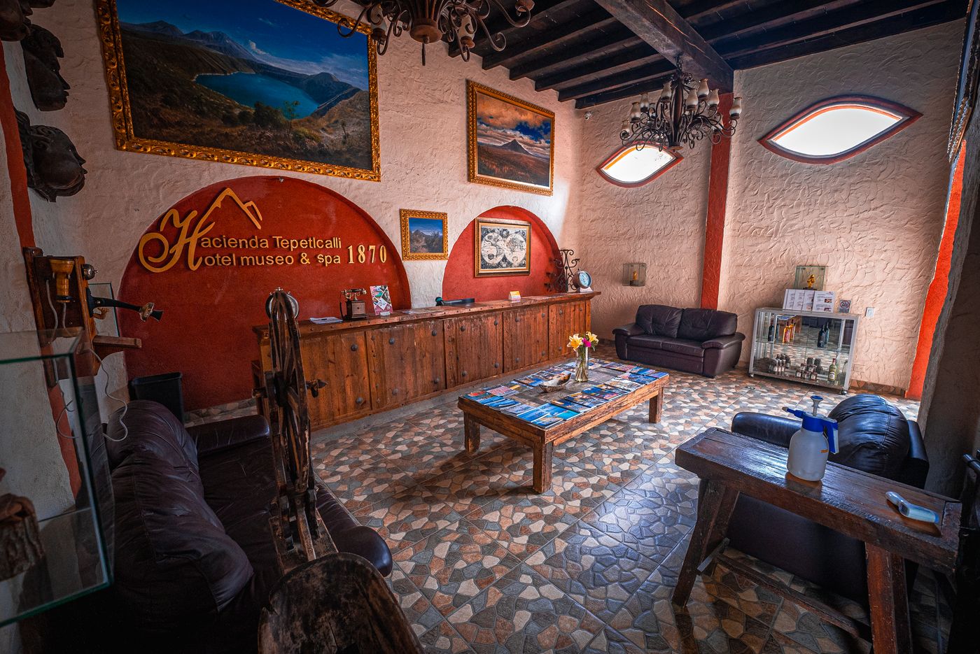 Hotel Hacienda Tepetlcalli 1870 Museo & Spa-Mexico-Tepeyahualco-Lobby-6